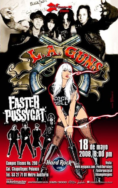 L.A. GUNS Y FASTER PUSSYCAT Vienen a México, 